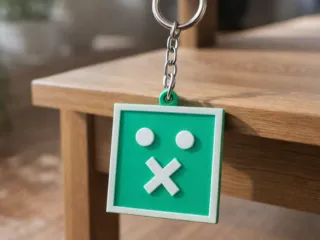Llavero Emoji Cuadrado Boca Cruz