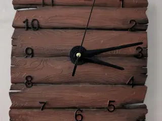 The Old Rustic Wooden Clock