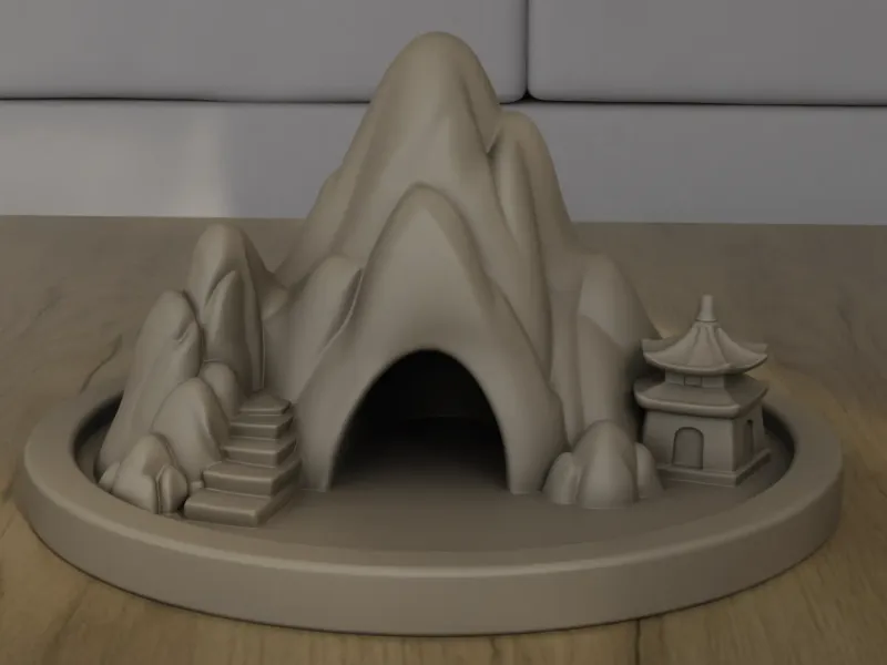 Zen Peak Mountain Desk Decor 3D Print Model