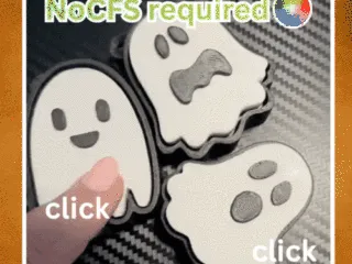 Ghost fidget clicker - set of 3