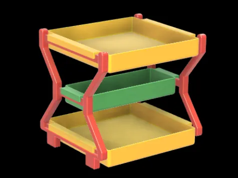 X-shaped shelf