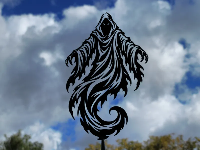 Dark Hooded Ghost Wall Art Decor