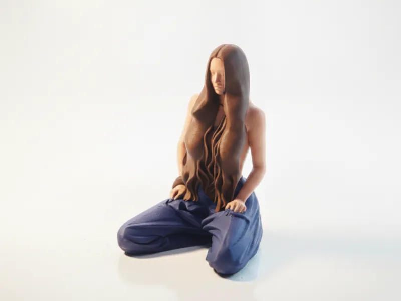 Kneeling Woman Figurine Female Figure 3D Printable