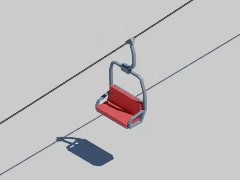 Low-poly skilift