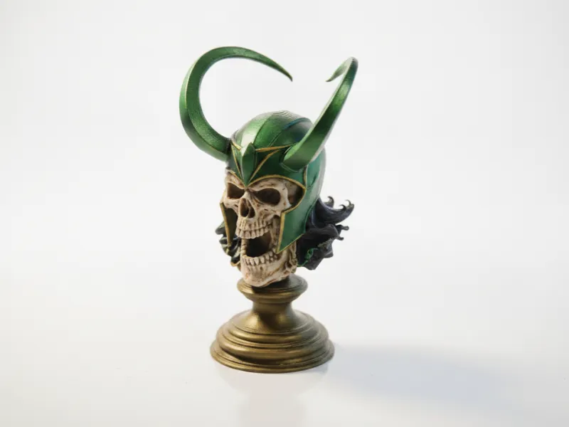 Loki Skull Bust Norse Mythology Sculpture 3D Printable