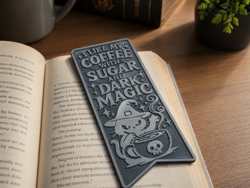 Segnalibro Gatto di Magia Oscura