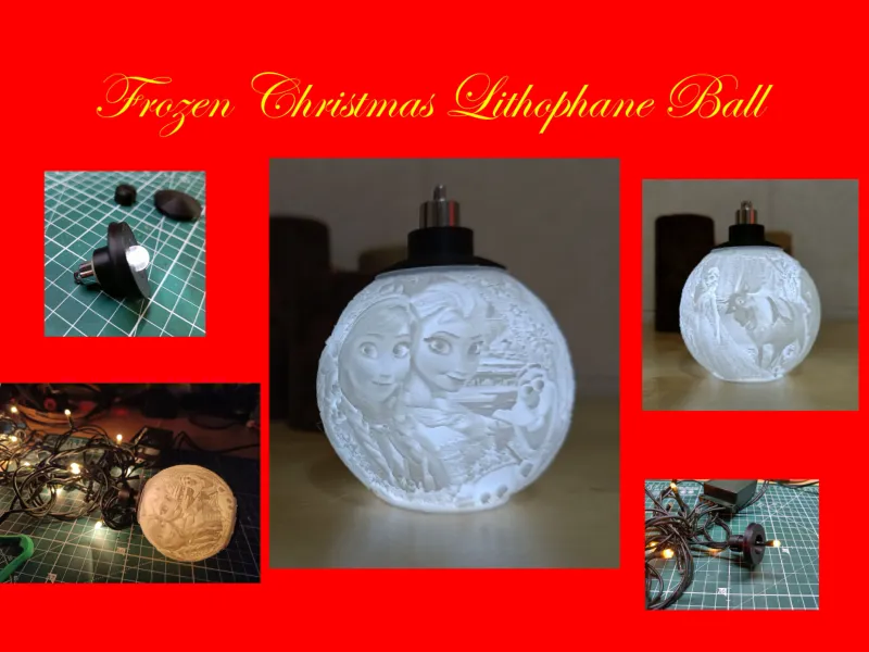 Frozen Lithophane Christmas Ball