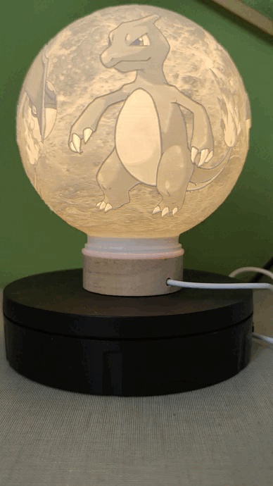 Lithophany of Charmander evolutions-0