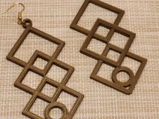 Square earrings - kolczyki kwadraty
