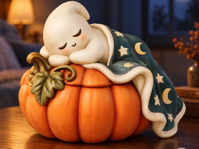 Fantasma della Buonanotte Zucca | Statuetta decorativa