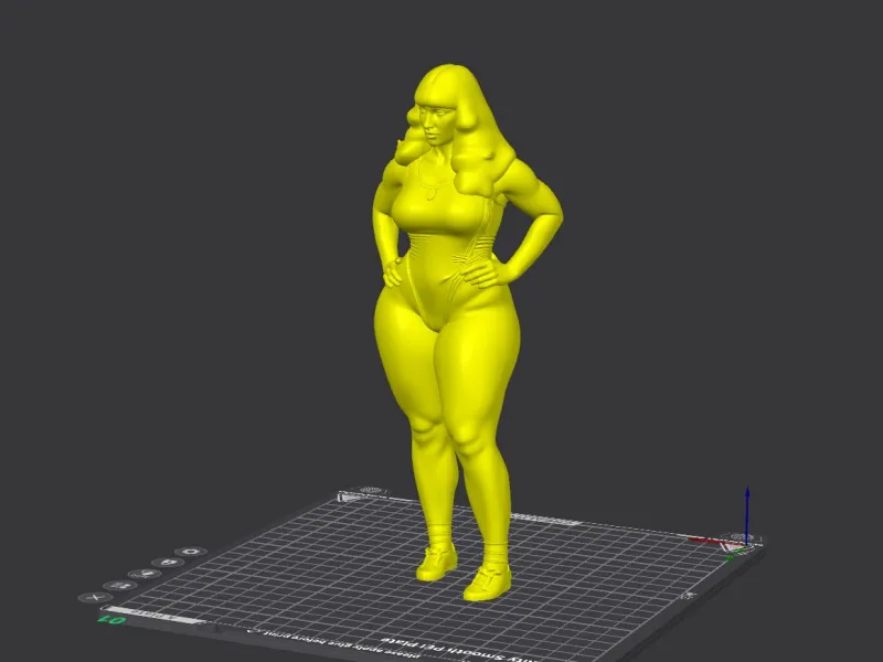 Pin-Up Athletic Woman Figurine 3D Model for Print