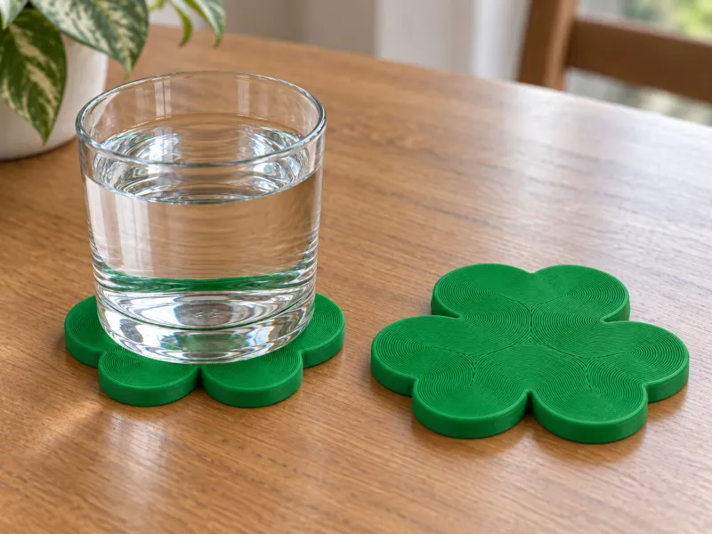 3 Leaf Clover Coaster | Shamrock Drink Coaster