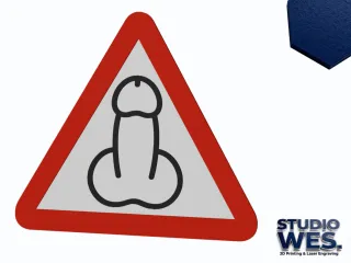 Penis - Warning/Danger Traffic Sign - Wall Art