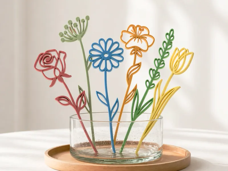 Minimalistisches Blumenstrauß-Dekor - 6er-Set