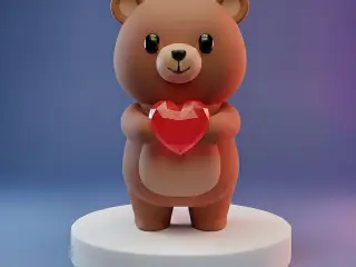 Oso con corazon