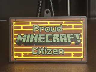 Proud Minecraft Citizen - Sign & Keychain
