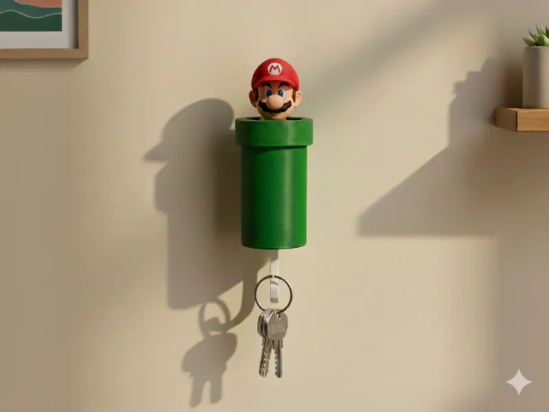 COLGADOR DE LLAVES DE TUBO SUPER MARIO - MARIO