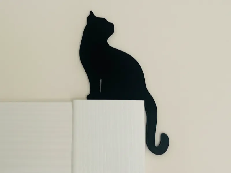 Sitting Cat Door - Frame Topper Decoration