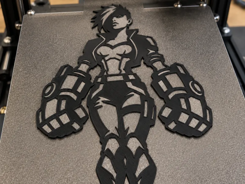 Arte da parete a figura intera di Vi – Design stencil stampabile in 3D