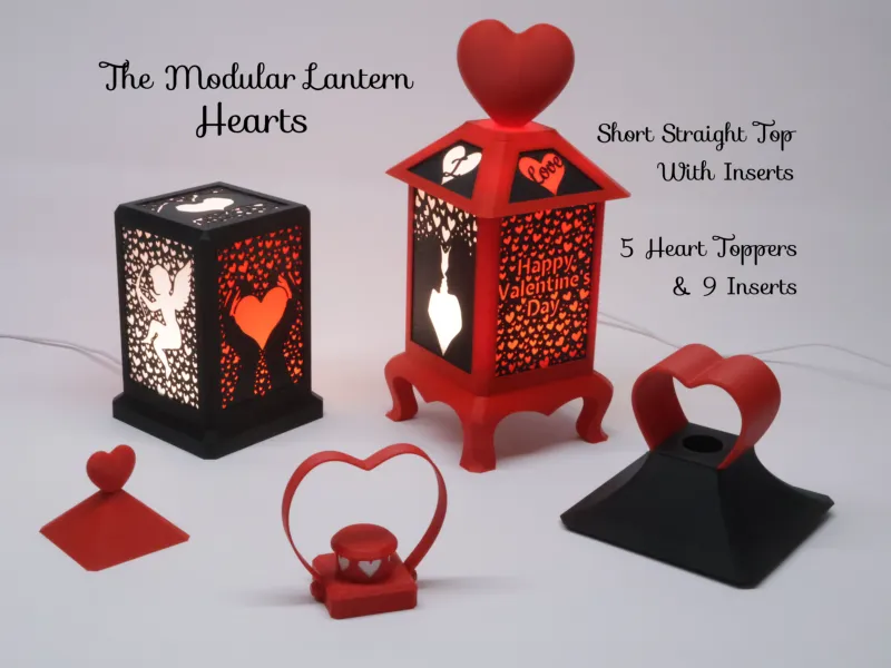 The Modular Lantern - Hearts & Short Straight Top With Inser