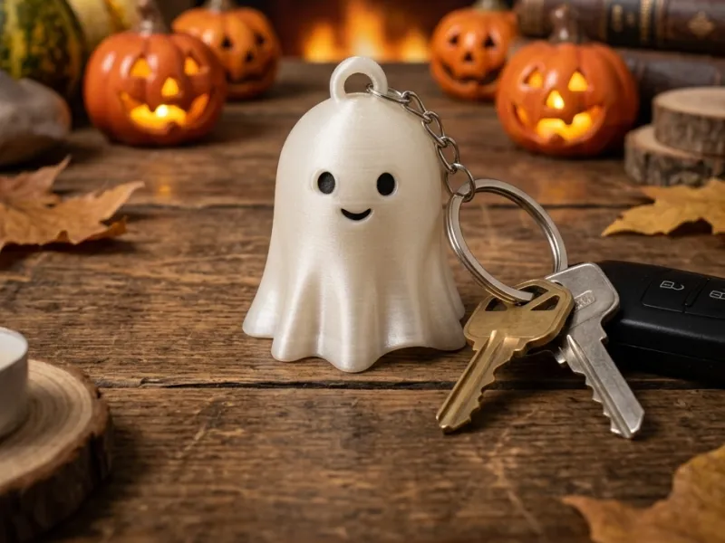 Lanț de chei cu fantomă de Halloween