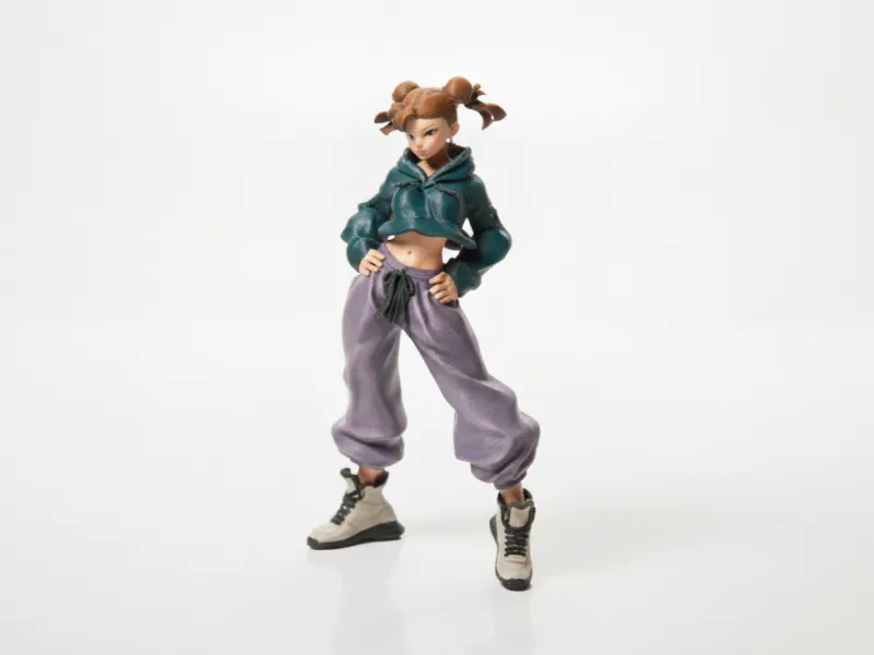 Street Chun Li Figurine Action Pose 3D Printable