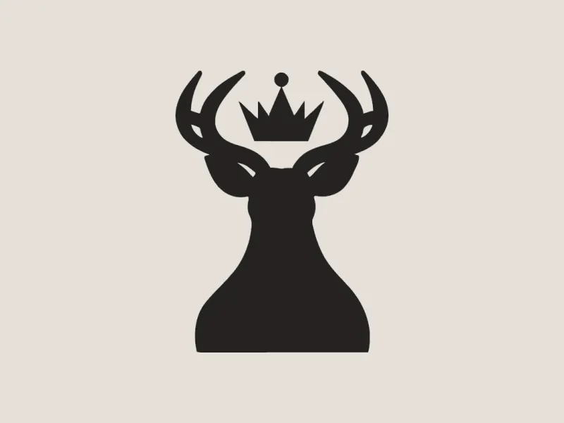Regal Stag Crown Wall Art - 3D Printable