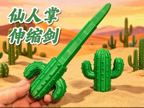 Cactus retractable sword仙人掌伸缩剑-0