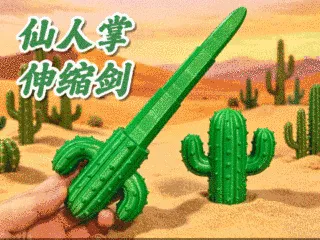 Cactus retractable sword仙人掌伸缩剑