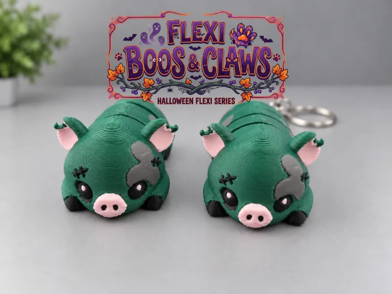 Zombie Pig Halloween Flexi - Flexi Boos & Claws