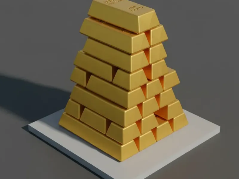 Low Poly Gold Bar Stack