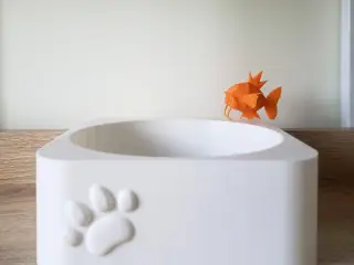 Pet bowl for cat or dog (paw)