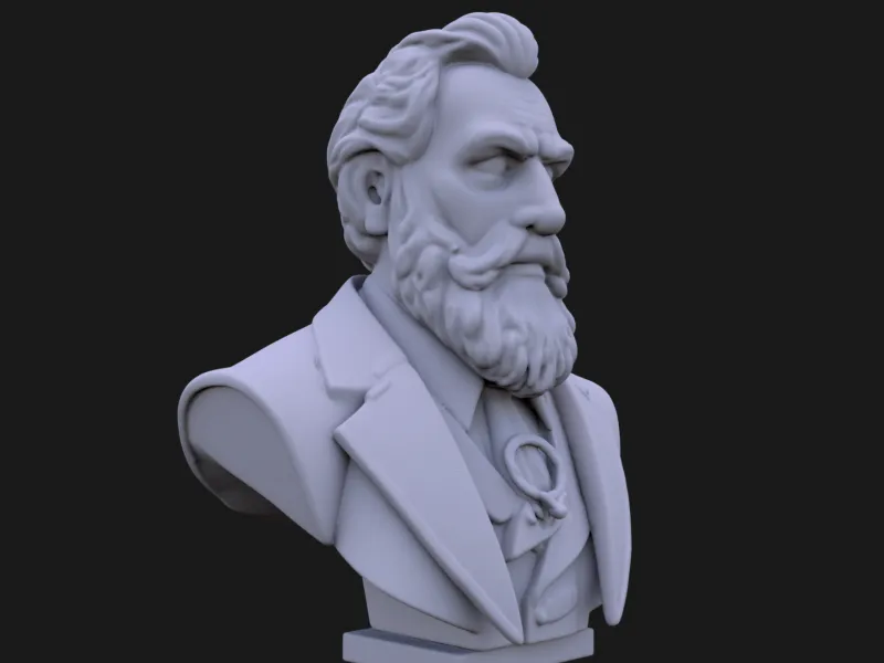 Bust of Gutenberg 2 3D STL Printable 3D Model STL 3D