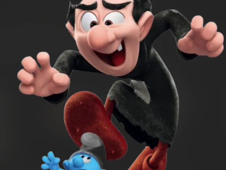 Gargamel_Persigue_a_un_Pitufo