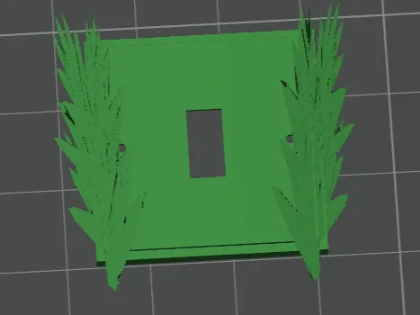 Light switch cover with leaves