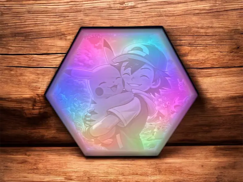 Hexagon Lamp LED RGB - Pokemon 003