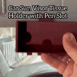 Car Sun Visor Tissue Holder with Pen Slot – Compact & Practi