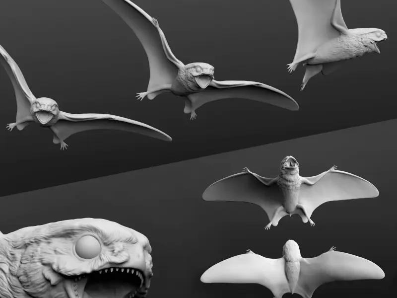 Anurognathus ammoni, tiny pterosaur