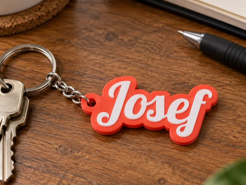 Porta-Chaves Personalizado com Nome – Josef | Keychain 3D