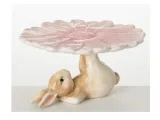 Rabbit Supporting a Pink Flower Mushroom-0