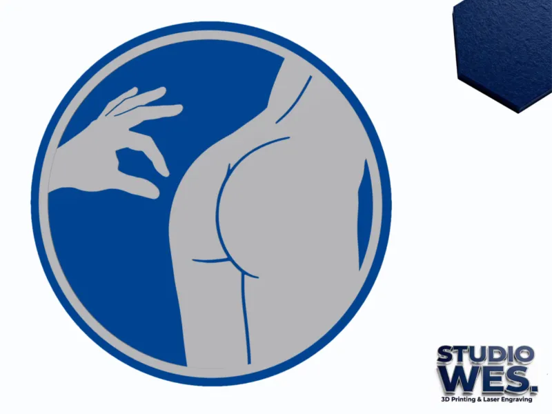 Butt Pinch - Allowed Traffic Sign - Wall Art