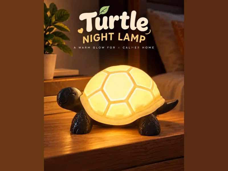 Veilleuse Tortue Lumineuse | Mignon Luminaire LED en Forme de Carapace de Tortue