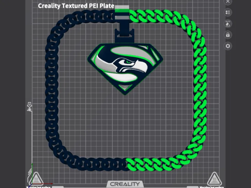 NFL SEAHAWKS SUPERMAN BIG CHAIN