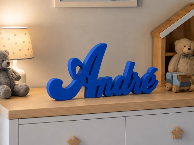 Nome Decorativo André – Impressão 3D para Quarto