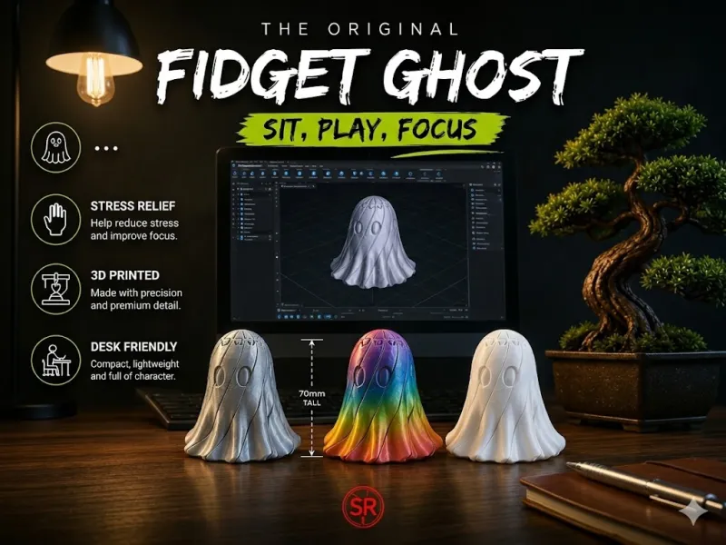 Cute Ghost Fidget (spiral twister)