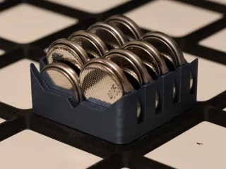 CR2032 Double-Stack Gridfinity Battery Module (16 Slots)