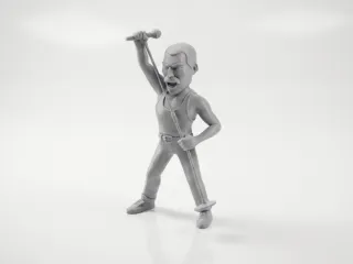 Freddie Mercury Figurine Musician 3D Printable