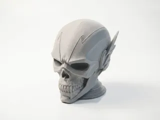 Flash Skull Sculpture Gothic Collectible 3D Printable