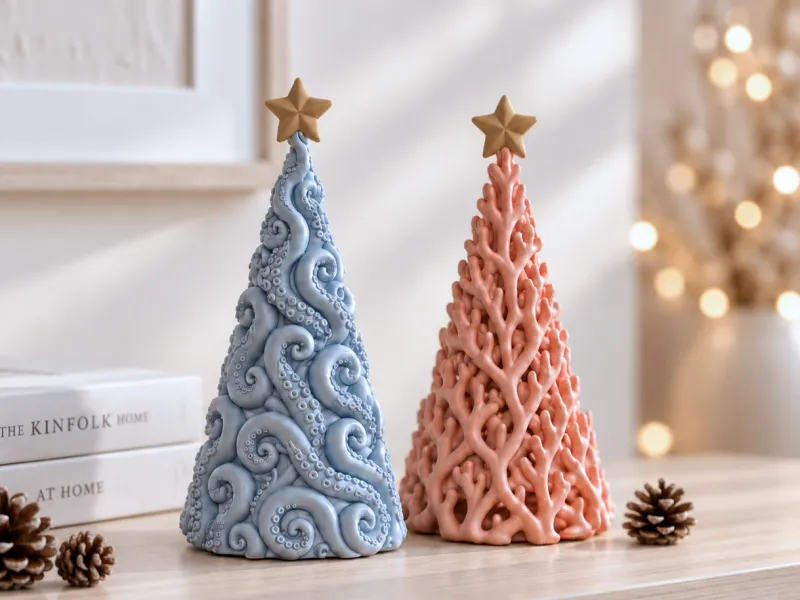 Colección de Árboles de Navidad del Océano | Decoración de Pulpo y Coral