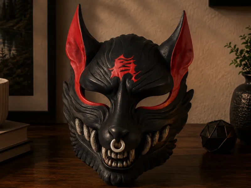 Fantasy Wolf Mask Oni Cosplay Collectible